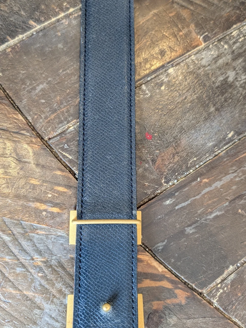 Hermes Red/ Black Reversible Belt